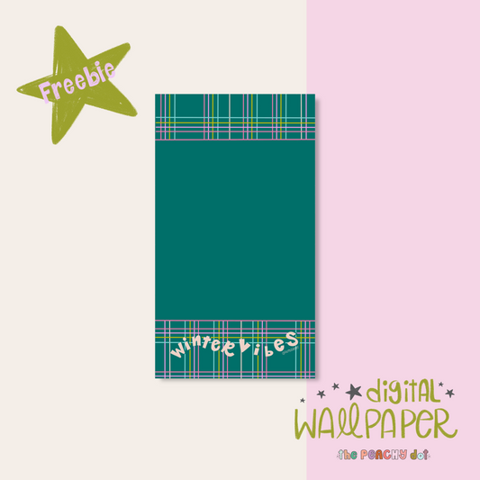Winter Vibes Plaid Background