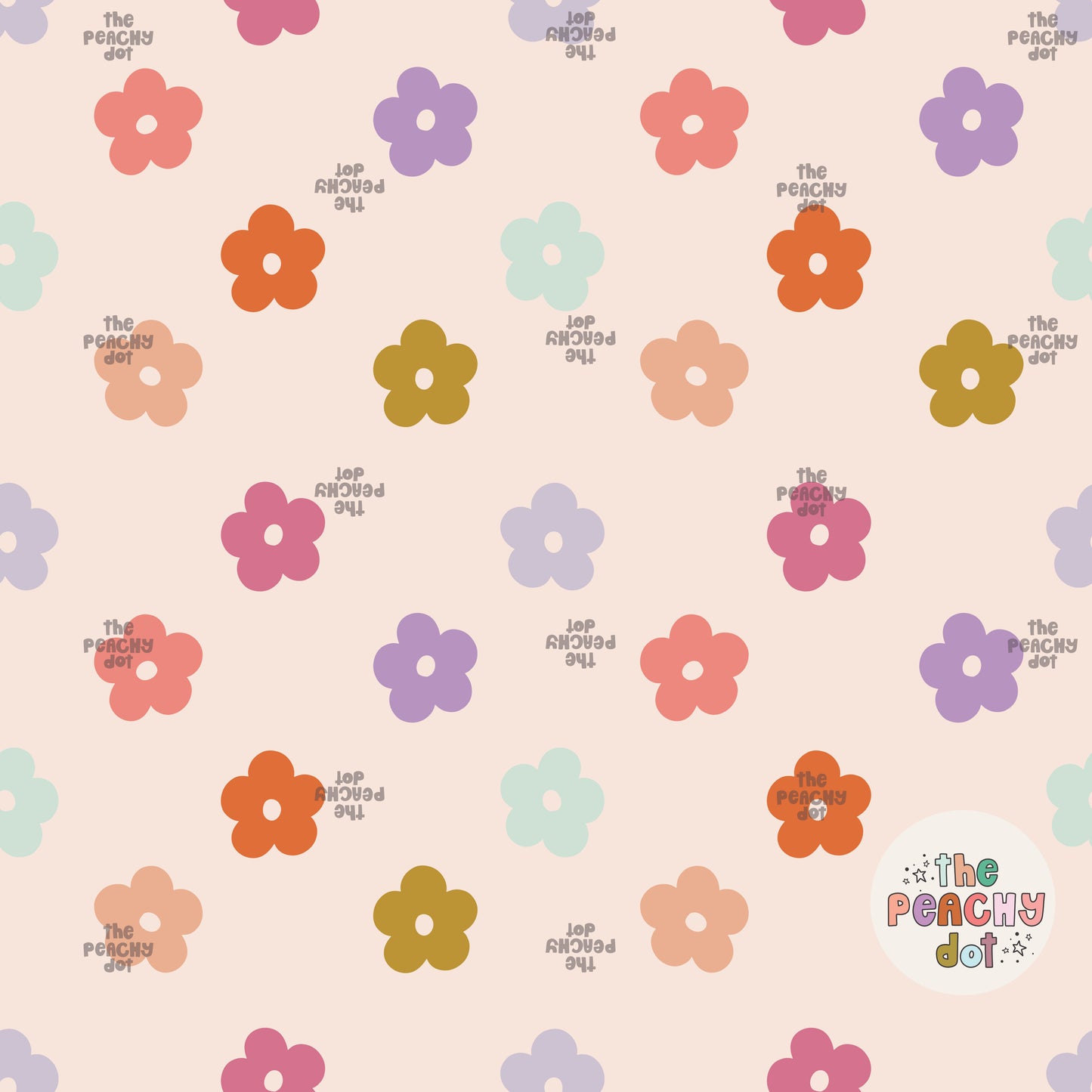 Pink Crazy Over Daisies Pattern