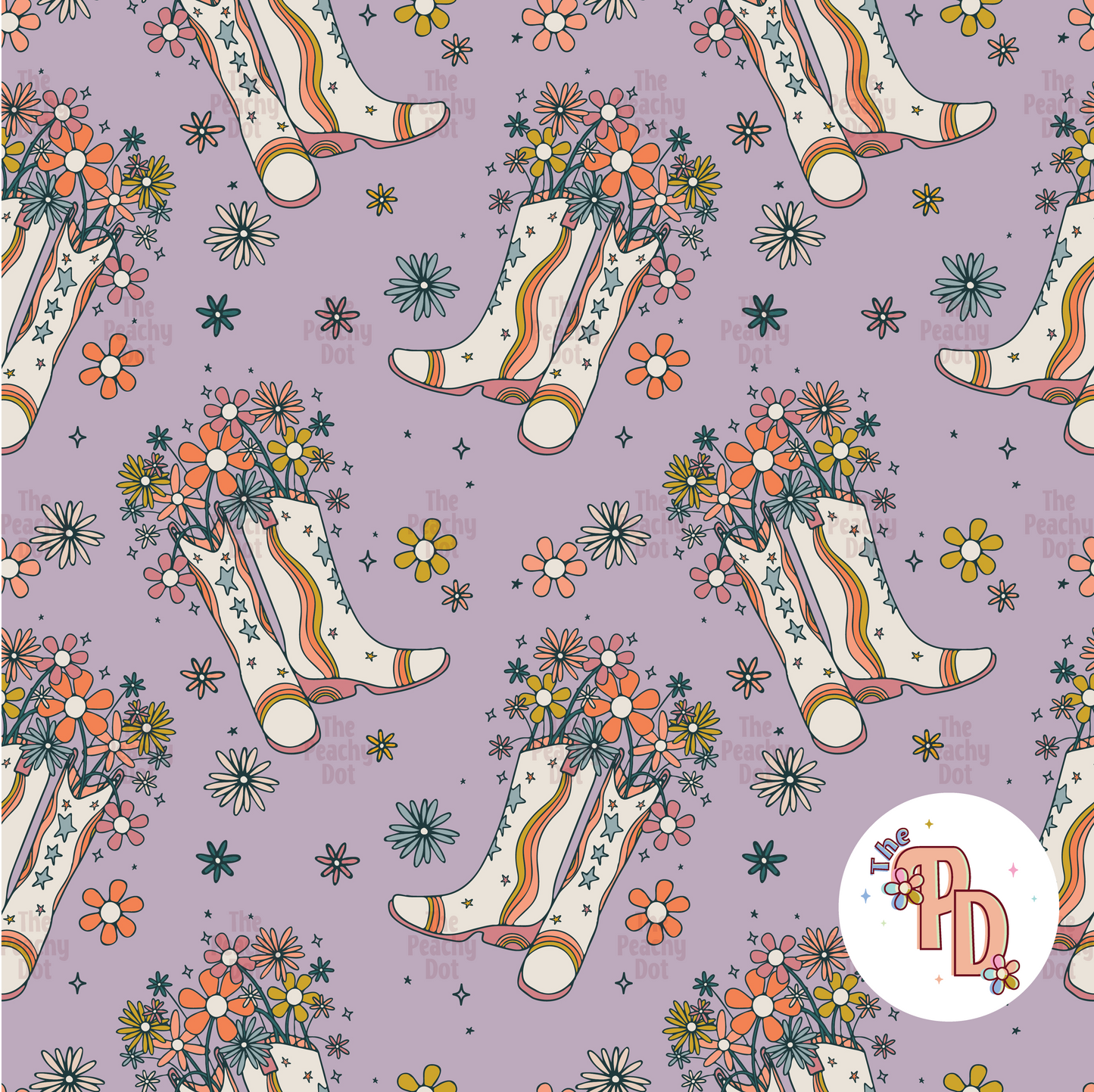 Cowgirl Floral Pattern