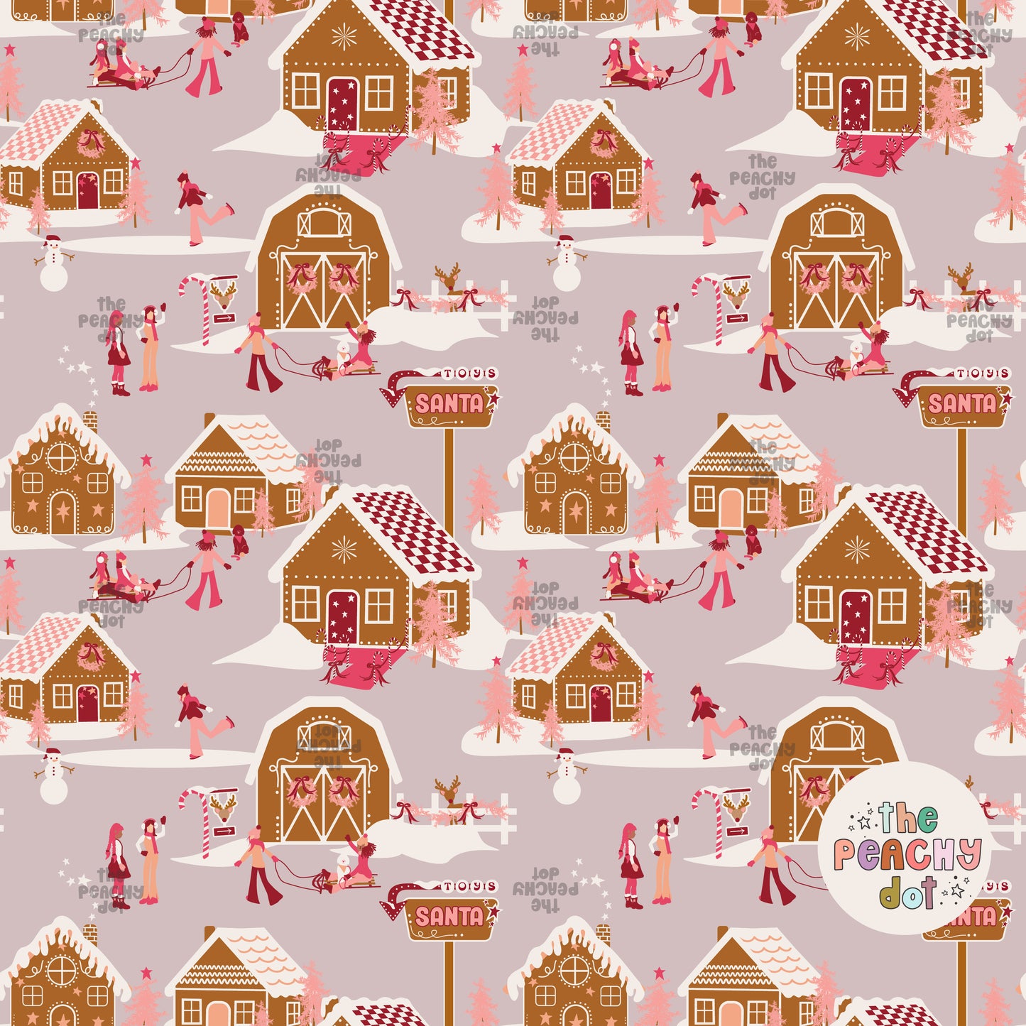 Gingerbread Village Pattern
