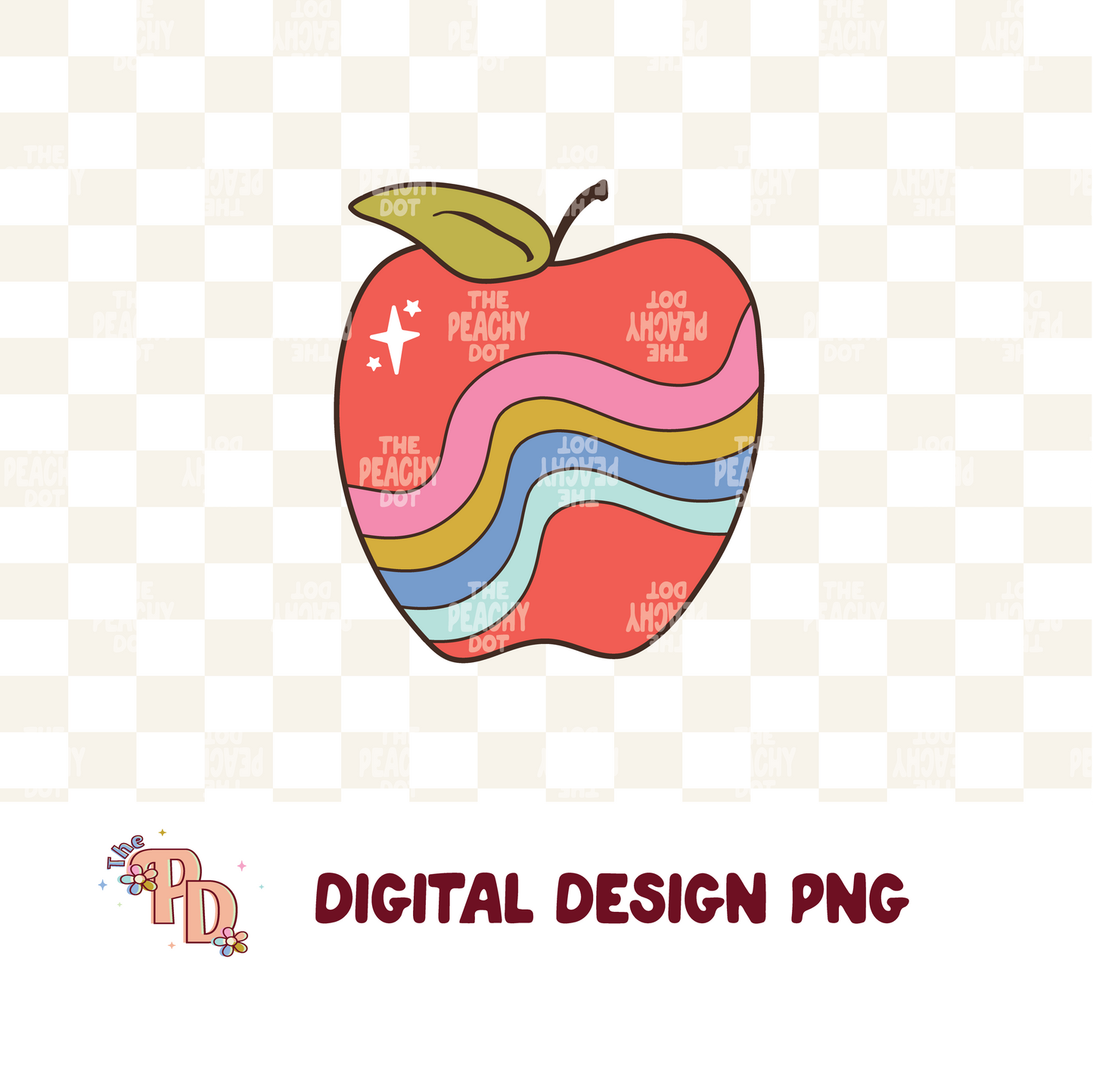 Groovy Apple Png