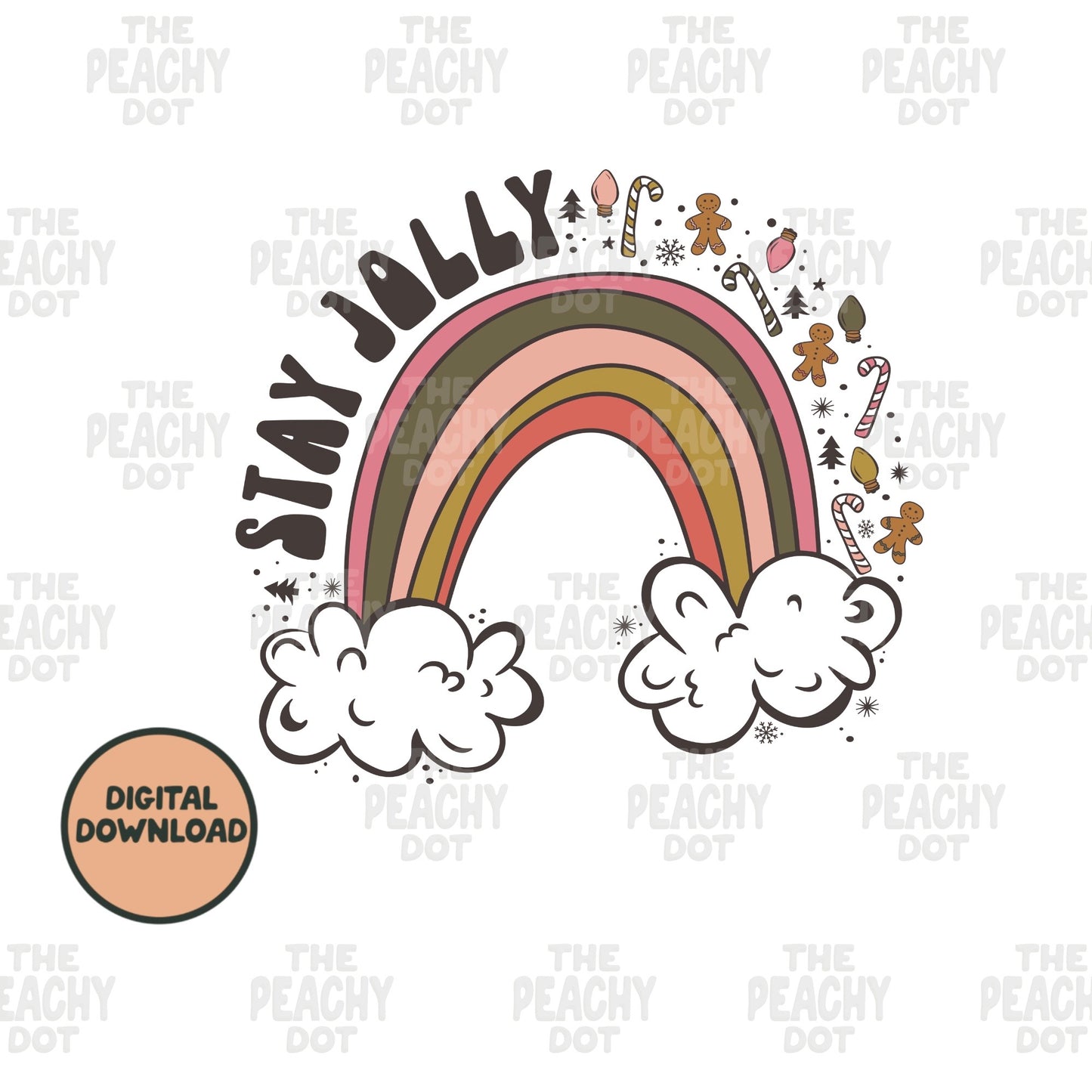Stay Jolly Rainbow Png (2 Color Options)