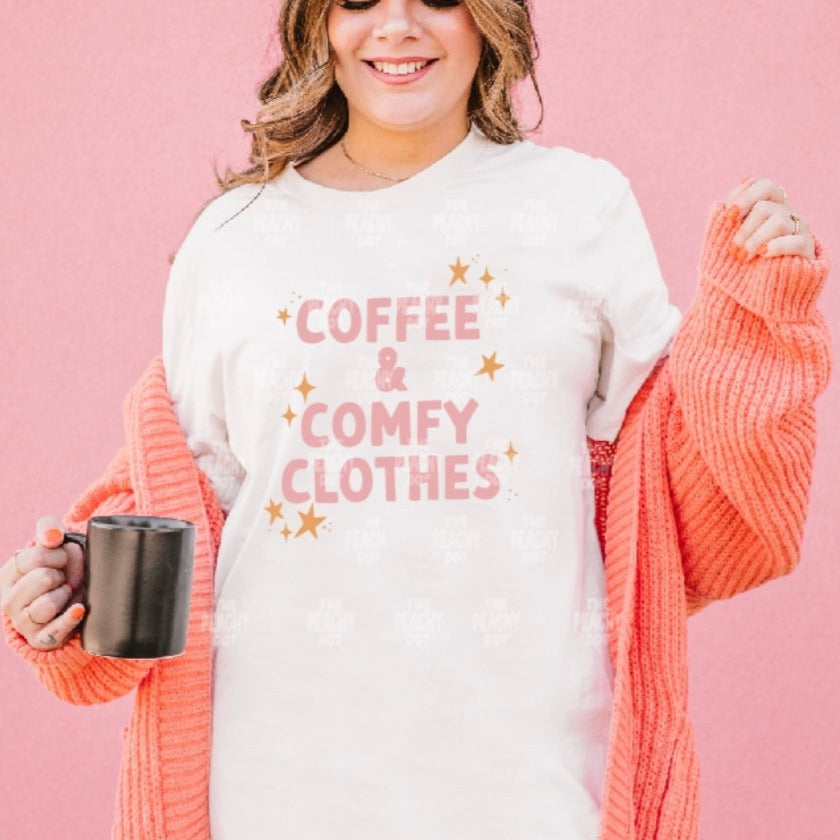 Coffee and Comfy Clothes Svg Png