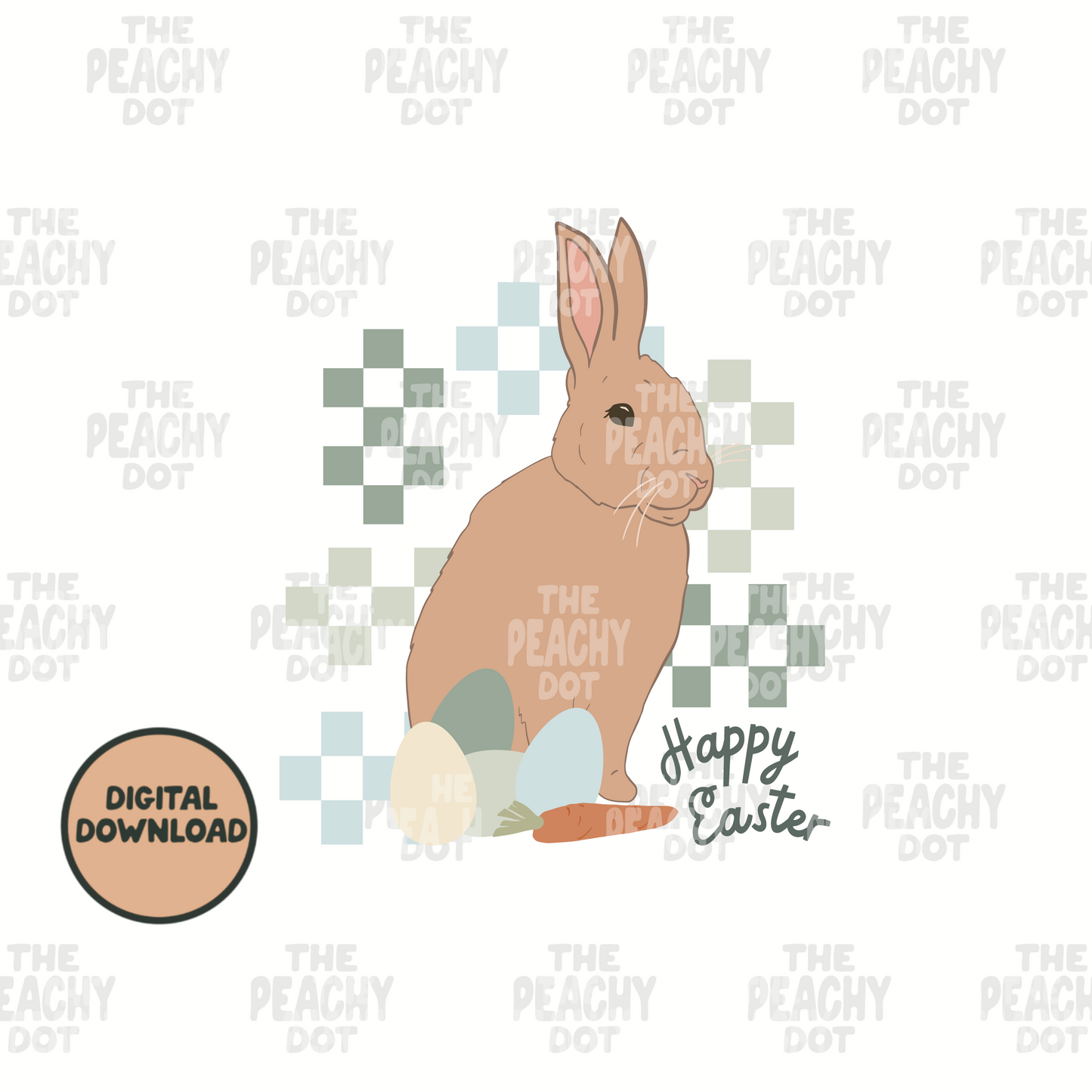 Checkered Bunny Png