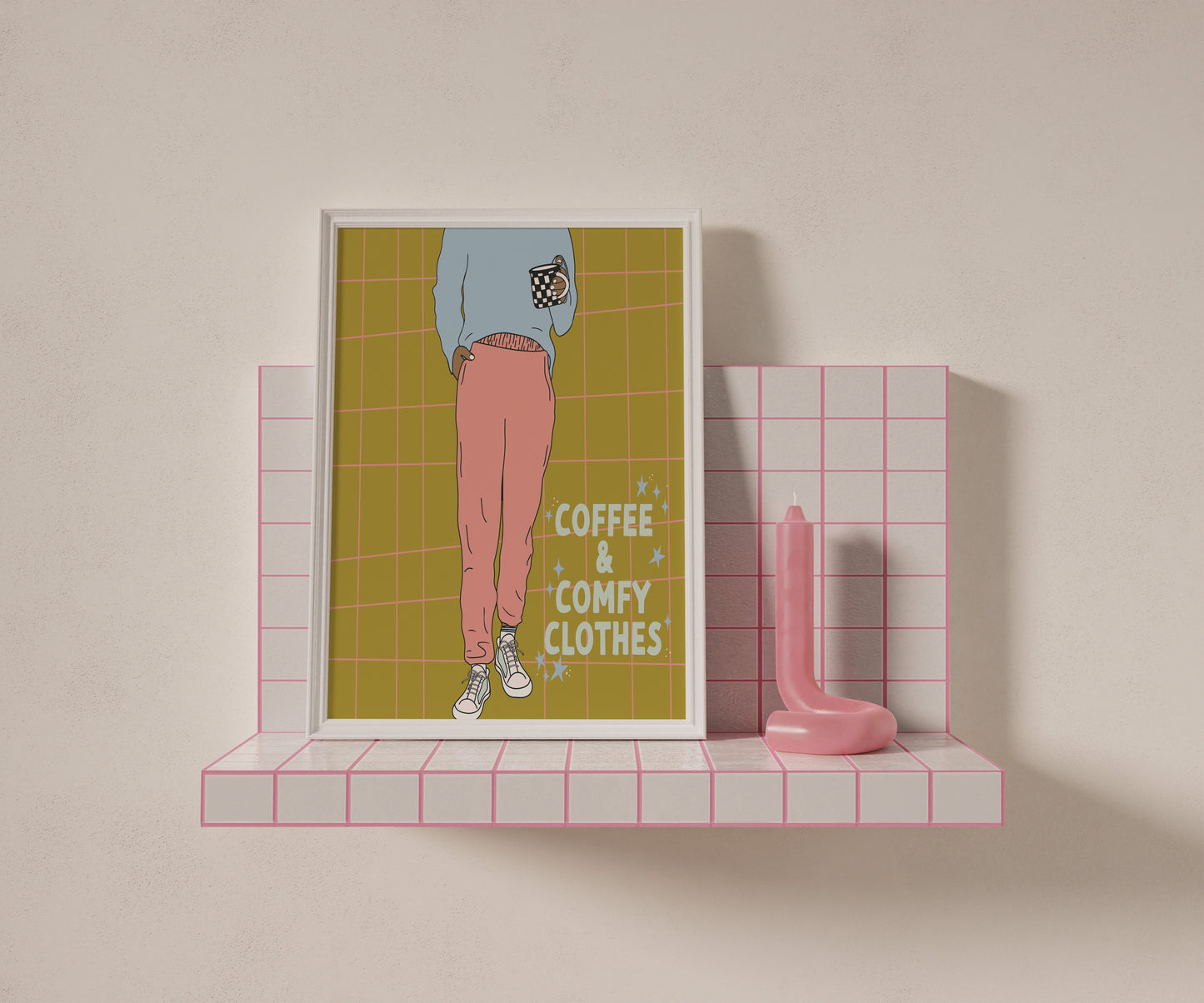 Coffee And Comfy Clothes Digital Art Print