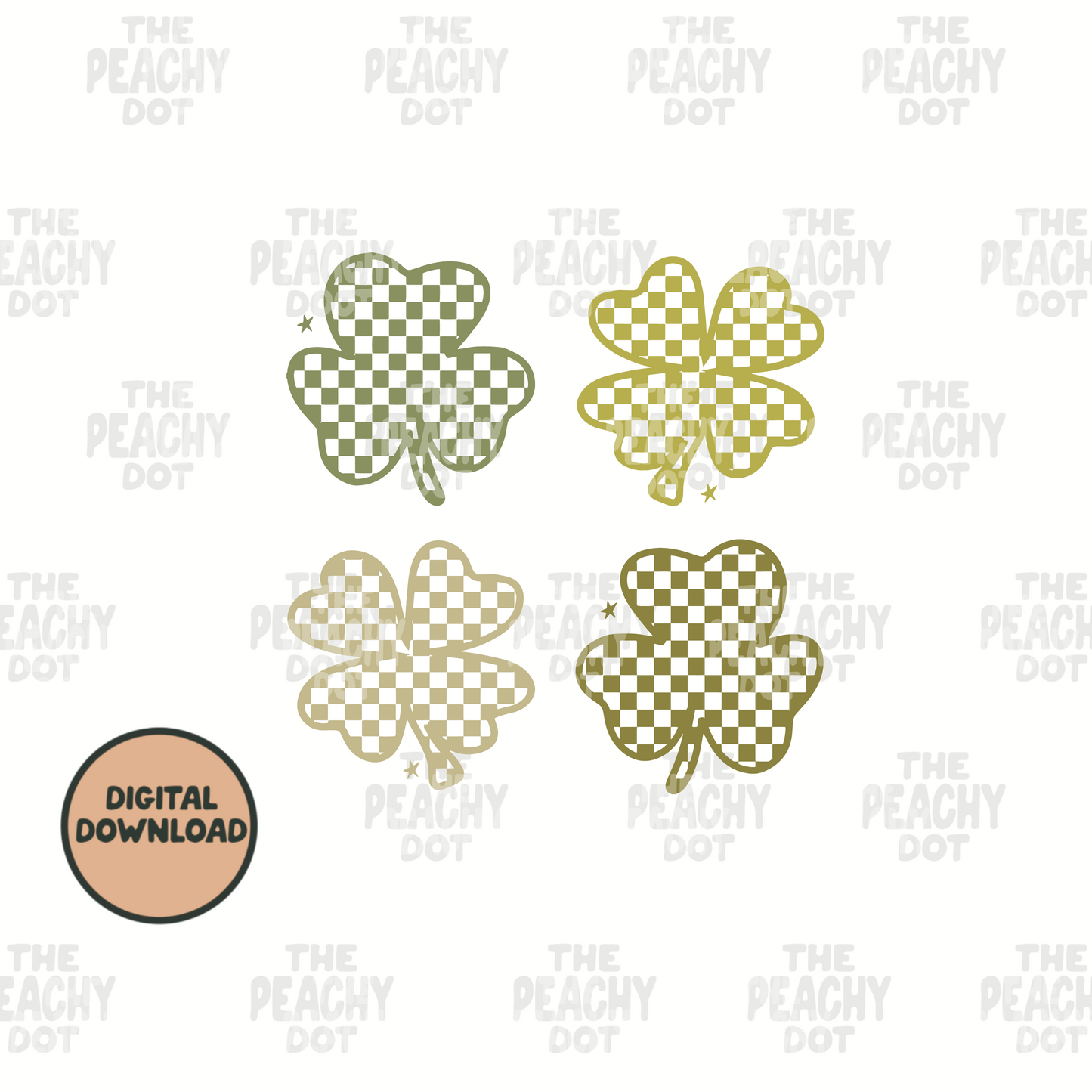 Checkered Clover Png
