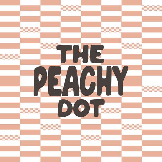 Peach Checks Pattern