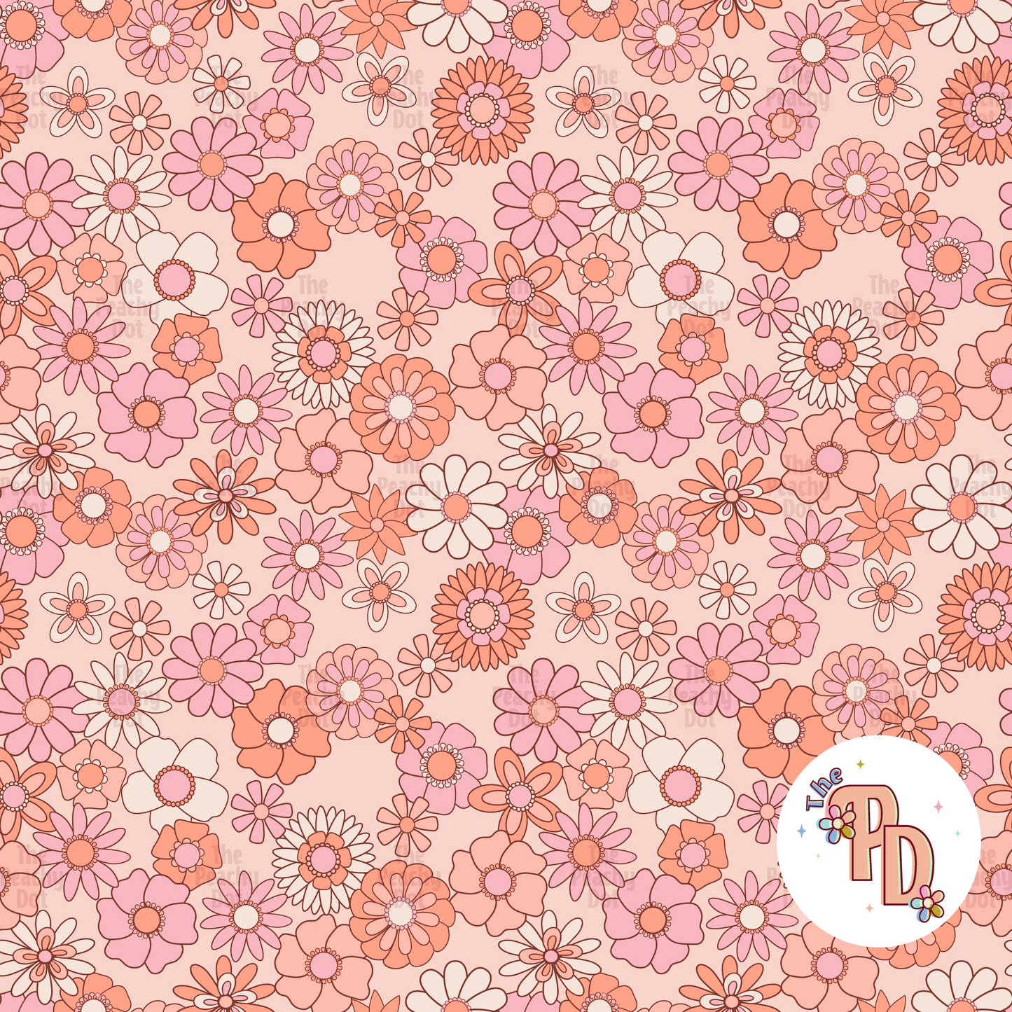 Peachy Floral Pattern
